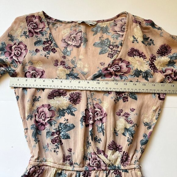 American Eagle AEO Romper Boho Jumper Floral  Western Pockets Ruffle Feminine XS - Picture 7 of 15